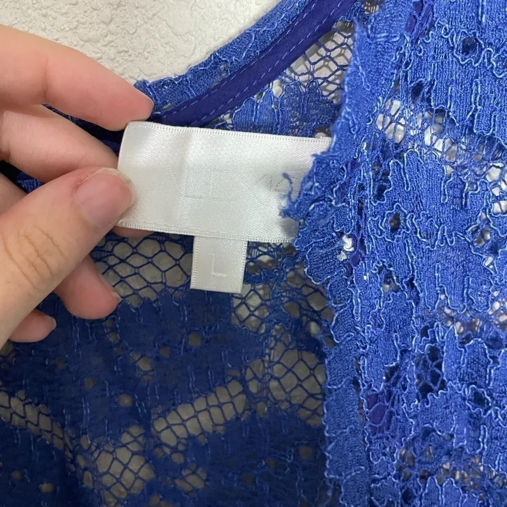 Alexis Cobalt Blue Lace Dress Large